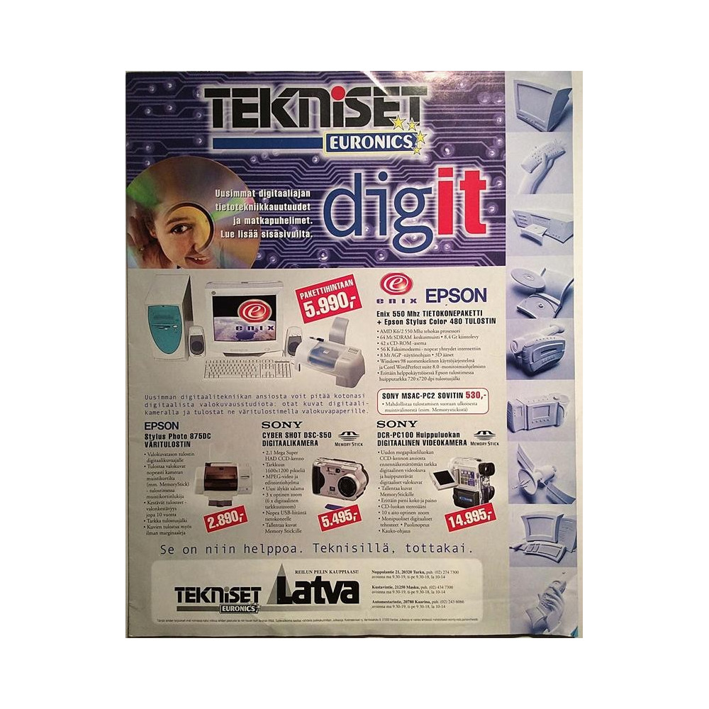 Tekniset Eurinics dig it : tietokone ja puhelin myyntiesite - Brochure computer