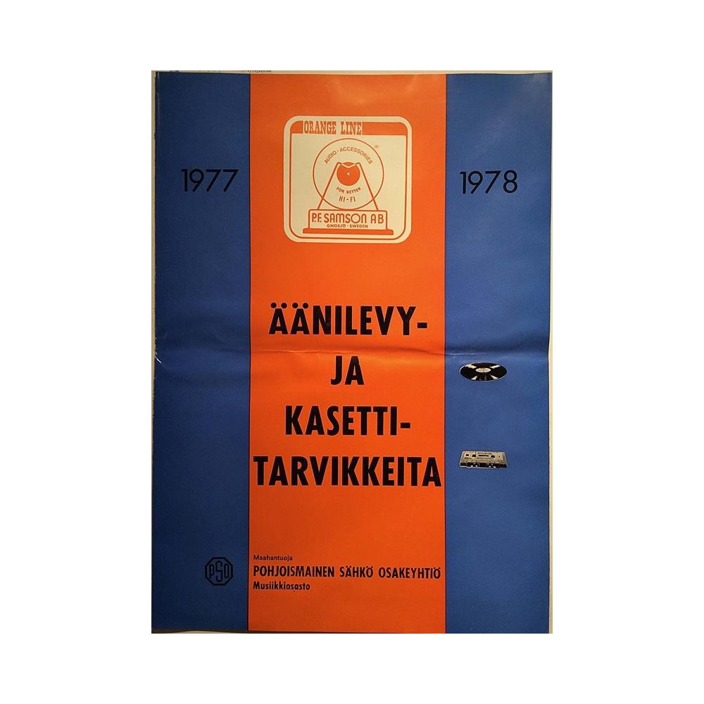 PSO : Äänilevy- ja kasettitarvikkeita - Brochure music
