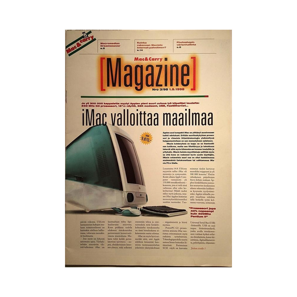 Magazine : iMac valloittaa maailmaa - Brochure computer