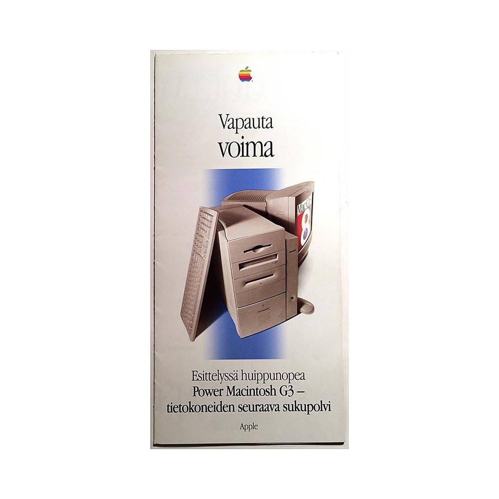 Vapauta voima 1997  Esittelyssä huippunopea Power Macintosh G3 Tuote-esite tietokone