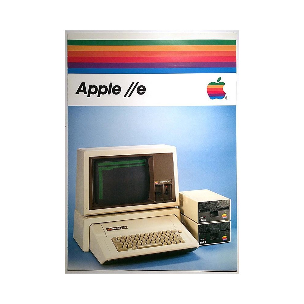 Apple IIe 1984  Näppärä käyttö - laaja muisti 64K Tuote-esite tietokone