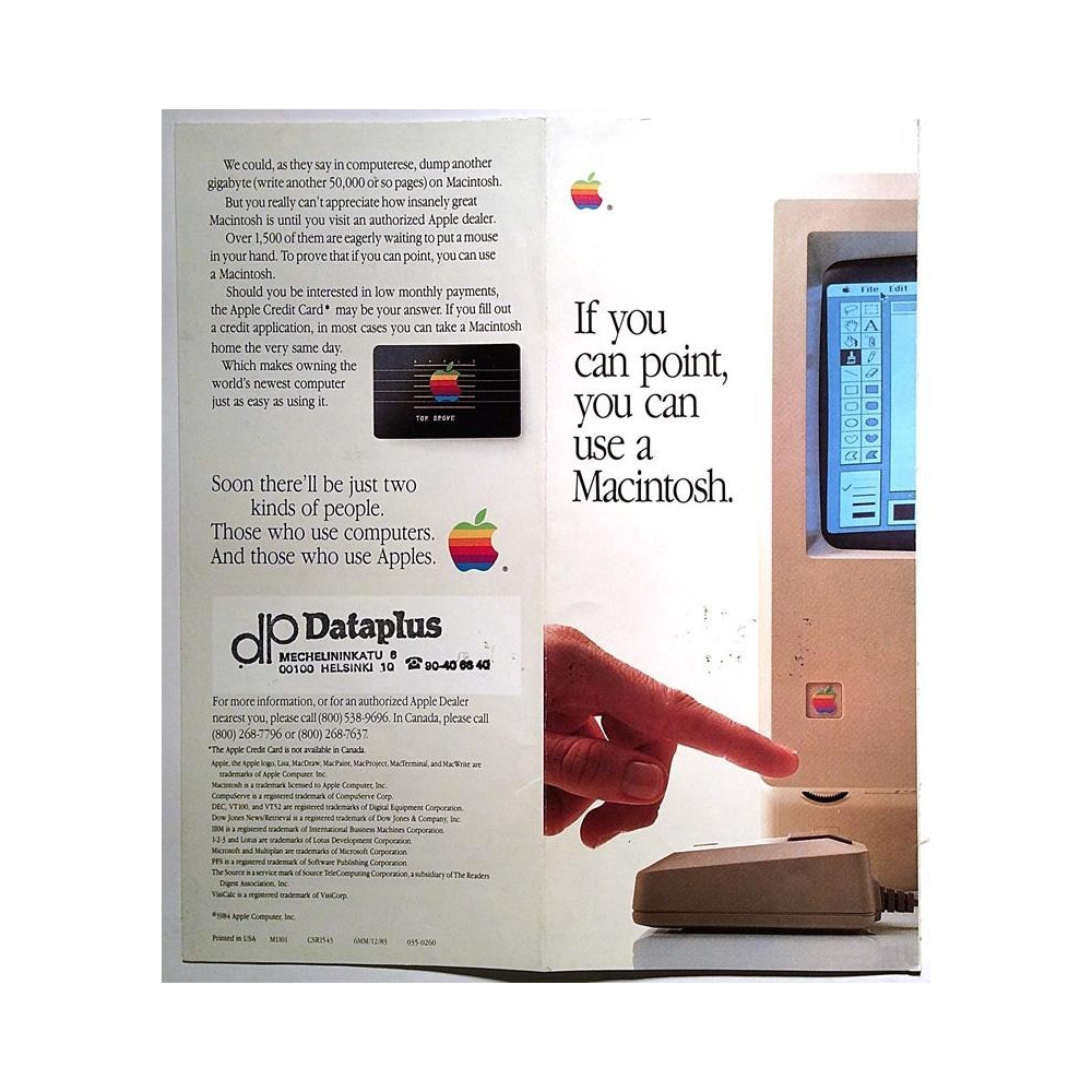 If you can point, you can use a Macintosh : Introducing Macintosh. - Brochure computer