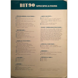 BIT 90 Home Computer : Plays Atari VCS compatible cartridges - Brochure game