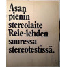 Asan pieni stereolaite : Rele-lehden suuressa stereotestissä - Brochure HiFi