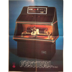 Festival ES 160 : Jukebox myyntiesite aukeaa julisteeksi 42x60cm - Brochure music