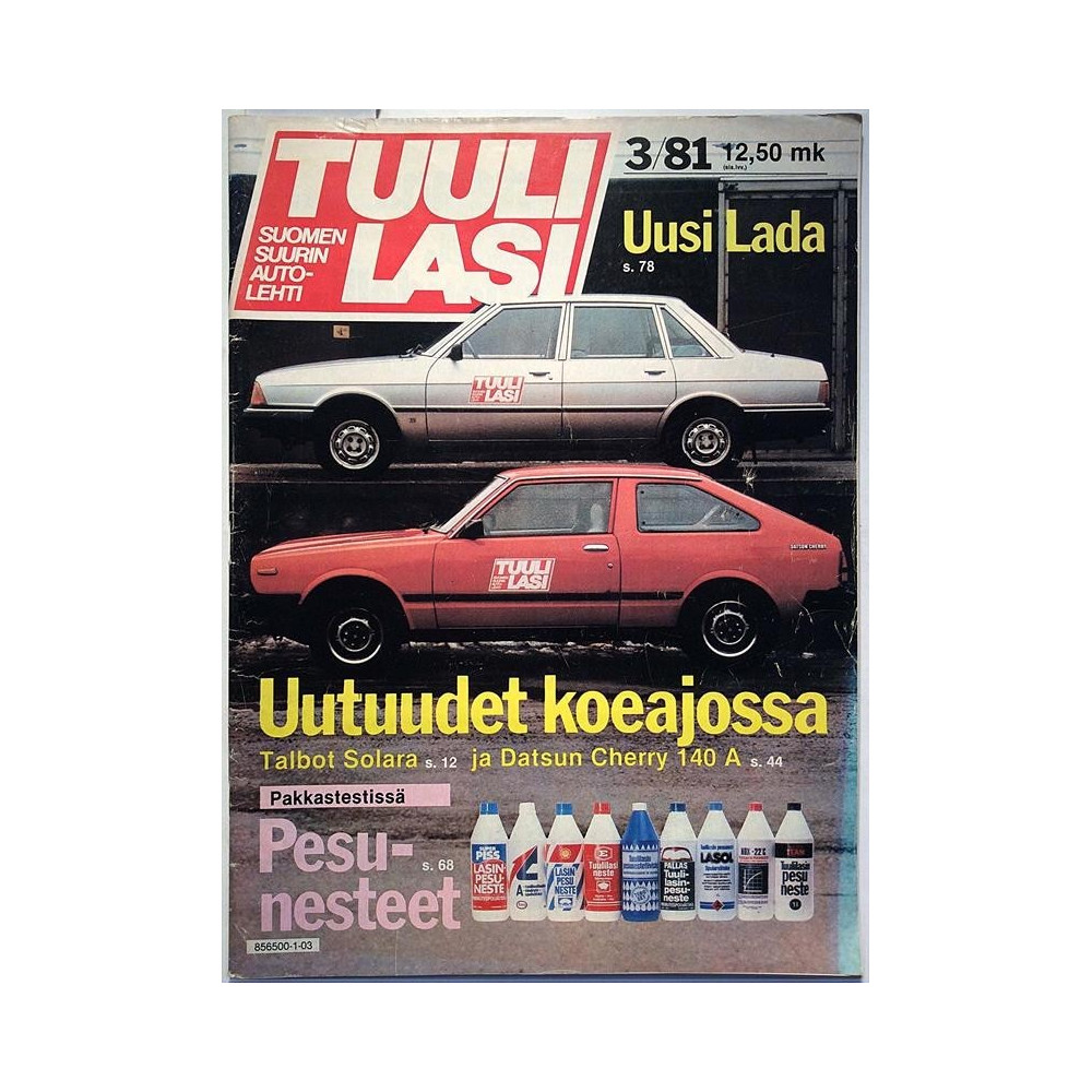 Tuulilasi Suomen suurin autolehti : Uusi Lada, Datsun Cherry 140 A - used magazine car