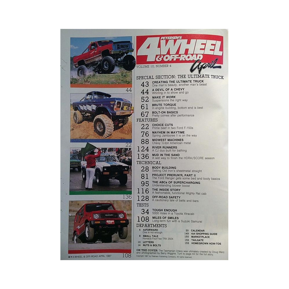 Petersen’s 4wheel & off-road : A debil of a Chevy (lehden kansi puuttuu) - used magazine car