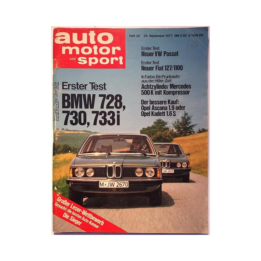 Auto motor und sport : Erster test BMW 728, 730, 733i - used magazine car