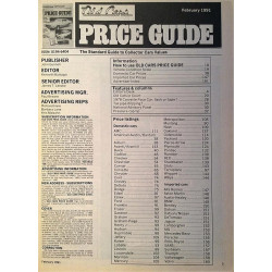 Old Cars Price Guide : 1-6 grade prices for years 1901-1984 - used magazine car