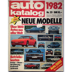 Auto katalog 1982 : Neue Modelle über 1800 Autos aus aller Welt - used magazine car