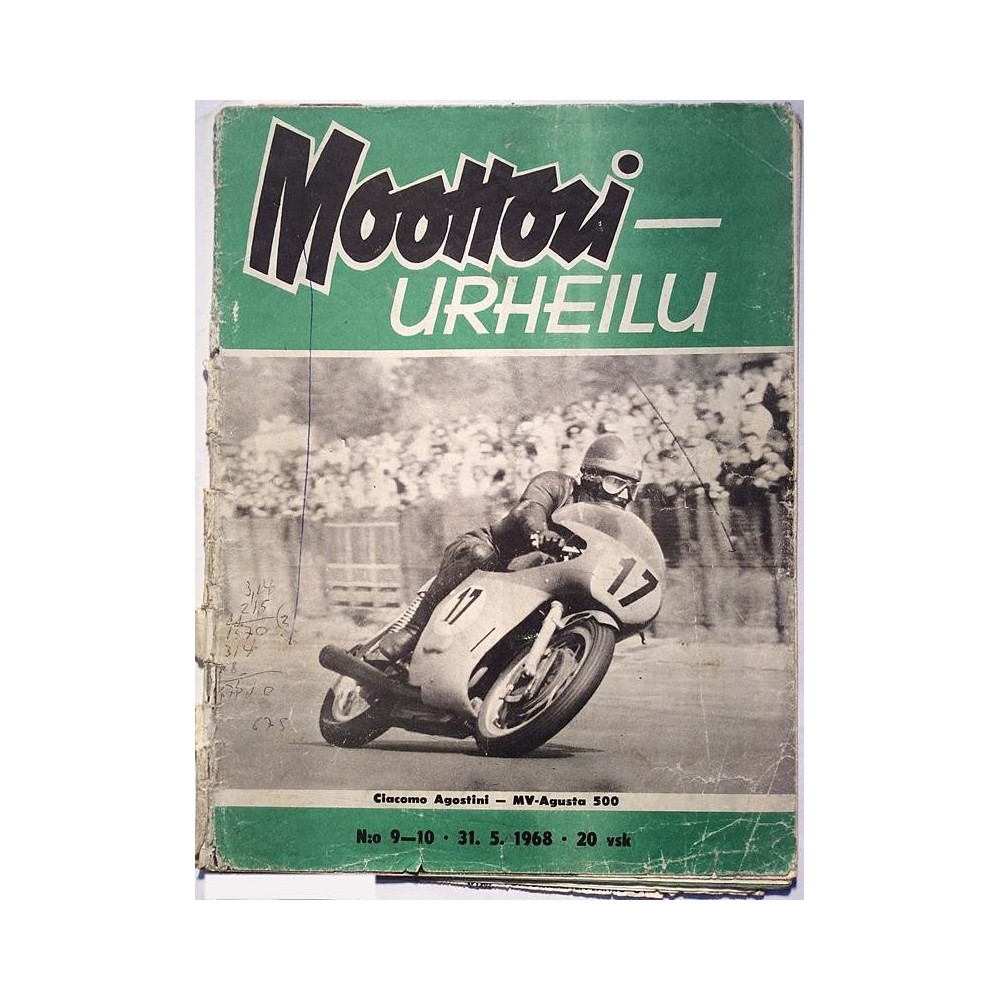 Moottoriurheilu : Ciacomo Agostini MV-Agusta 500 - begagnade magazine bil