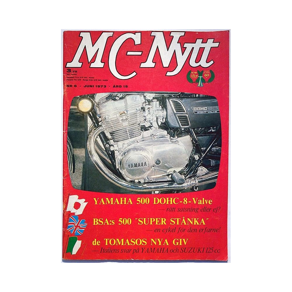 MC-Nytt : Yamaha 500 DOHC-8-Valve, BSA 500 - used magazine