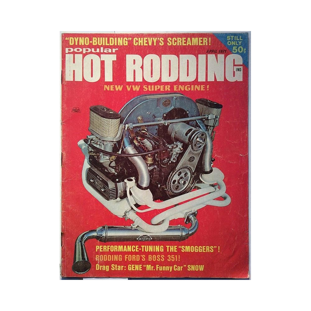 Hot Rodding 1971 April New VW Super Engine! aikakauslehti