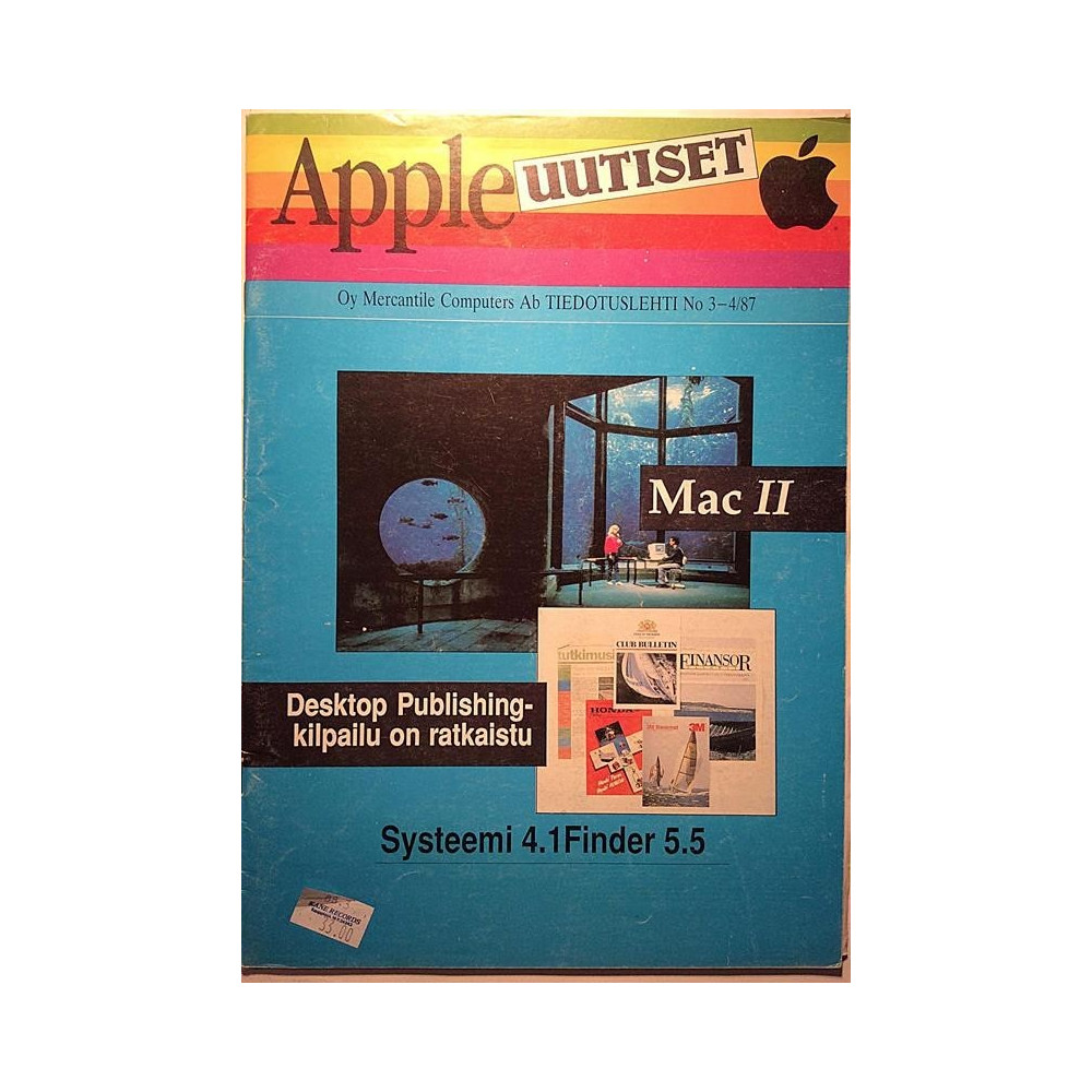 Apple uutiset 1987 No 3-4 Mac II Systeemi 4.1 Finder 5.5 aikakauslehti