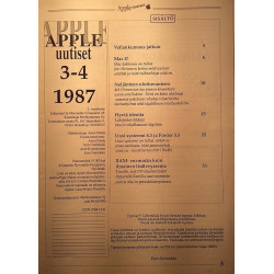 Apple uutiset 1987 No 3-4 Mac II Systeemi 4.1 Finder 5.5 aikakauslehti