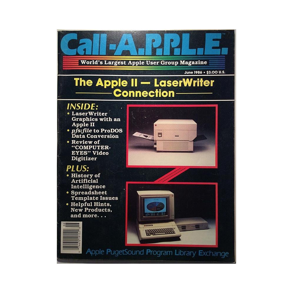 Call A.P.P.L.E. 1986 June Apple II - LaserWriter Connection aikakauslehti
