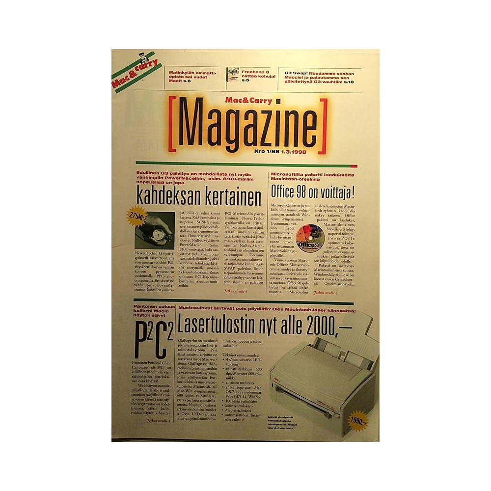 Mac & Carry Magazine : Lasertulostin byt alle 2000.- - used magazine
