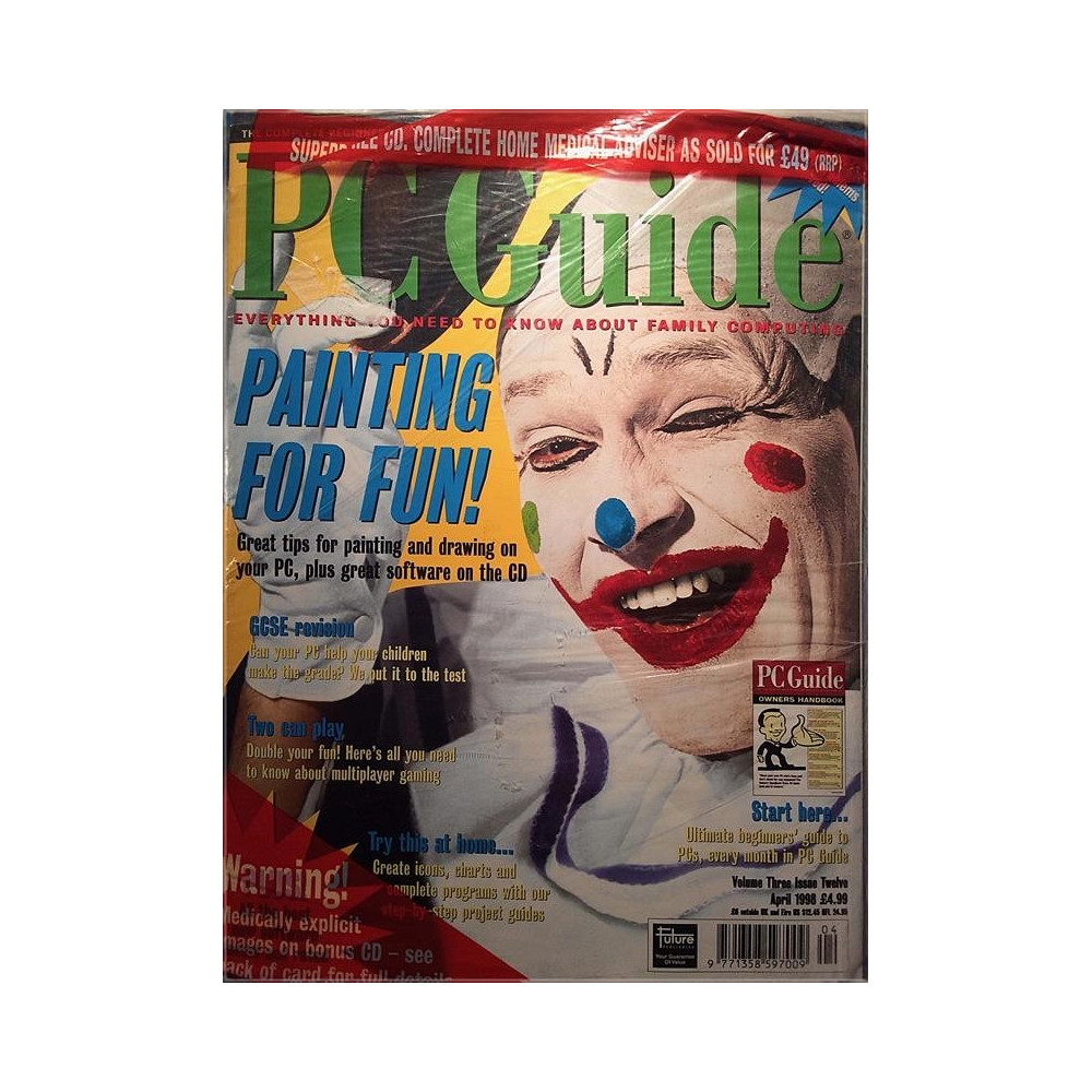 PC Guide lehti + 2 CD-ROM discs : Painting for fun! - used magazine