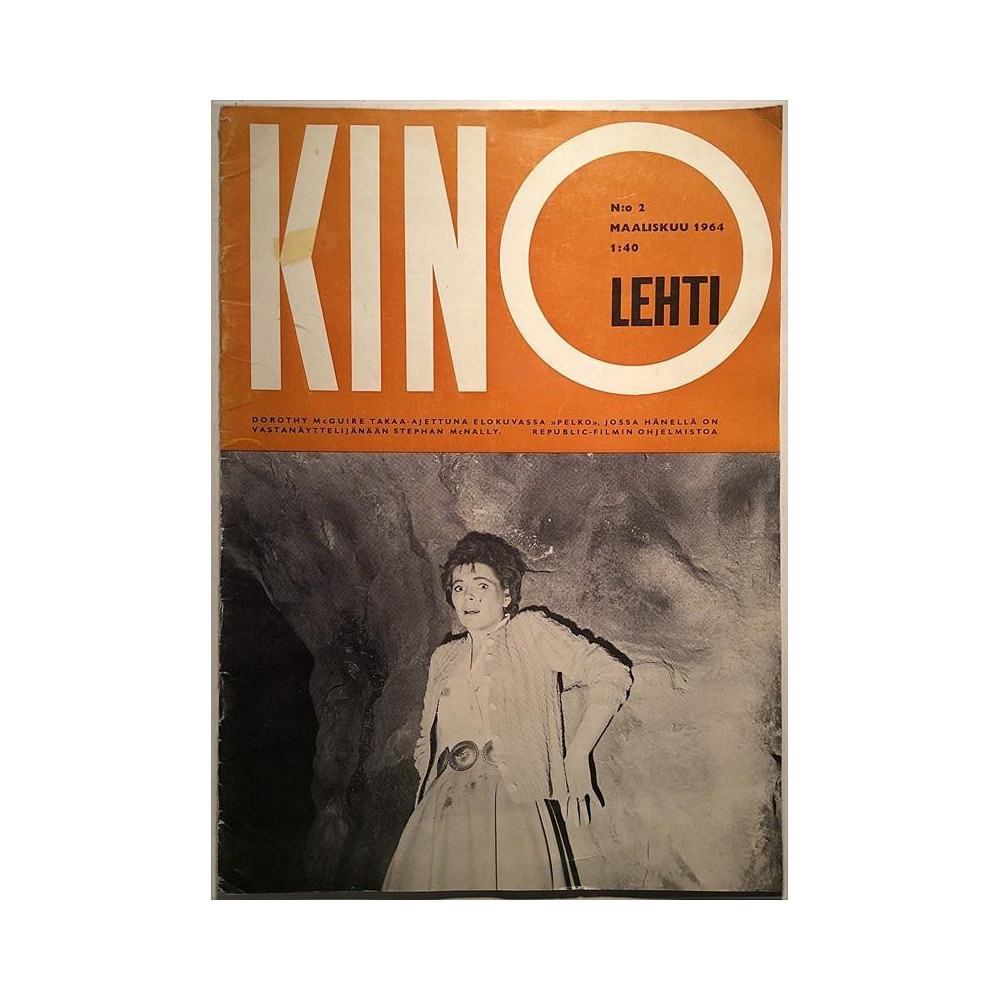Kinolehti : Dorothy McGuire, pelko - used magazine movie