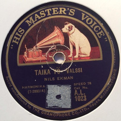 Ekman Nils / Wilh. Ekman 1929 A.L.1023 Taika Yö / Rostowsky polkka shellac 78 rpm record