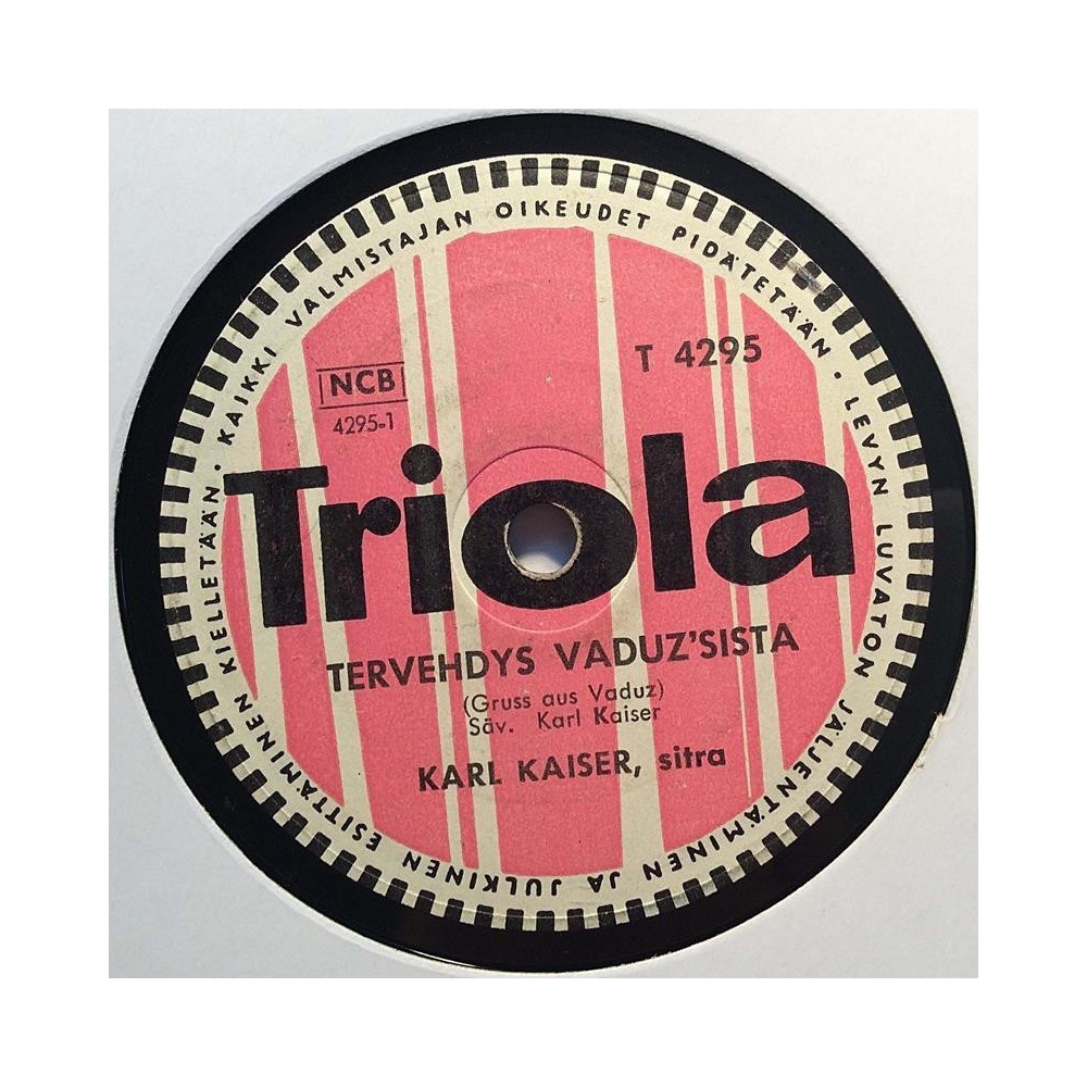 Kaiser Karl 1957 T 4295 Tervehdys Vaduz’sista / Tervehdys Buchberg’ista stenkaka 78-varvare