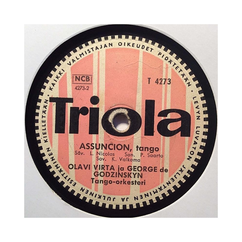 Virta Olavi 1956 T 4273 Assuncion / Liekki stenkaka 78-varvare