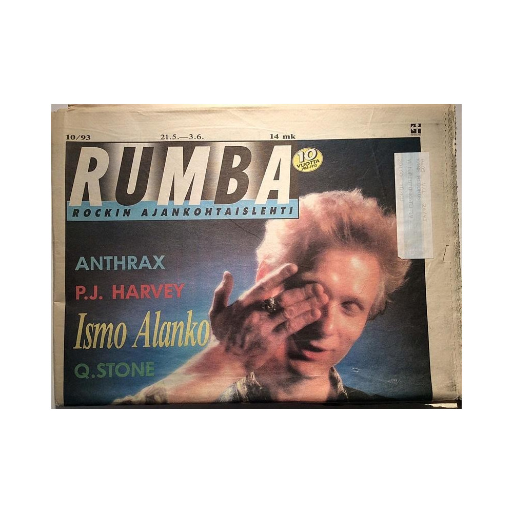 Rumba rockin ajankohtaislehti : Anthrax, Ismo Alanko, Q. Stone, Wilma - used magazine music