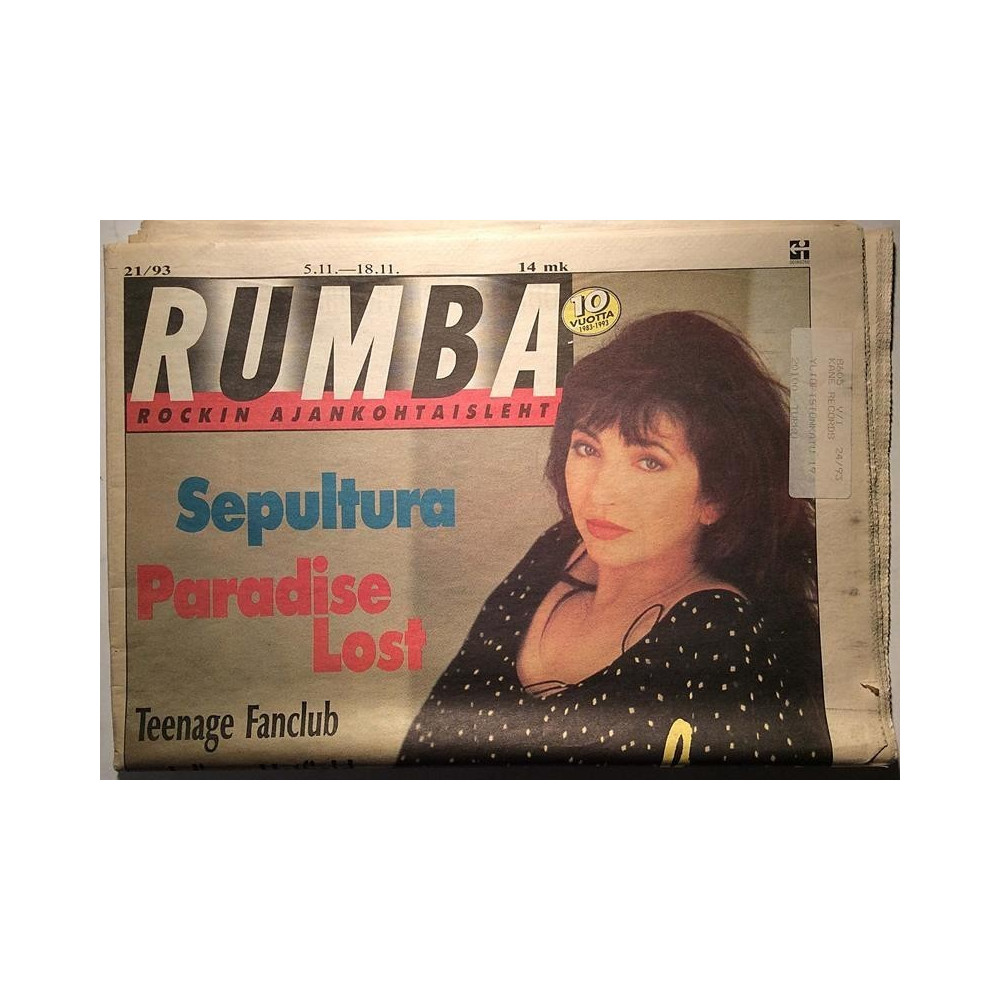 Rumba rockin ajankohtaislehti : Sepultura, Kate Bush, Paradise Lost - begagnade magazine musik