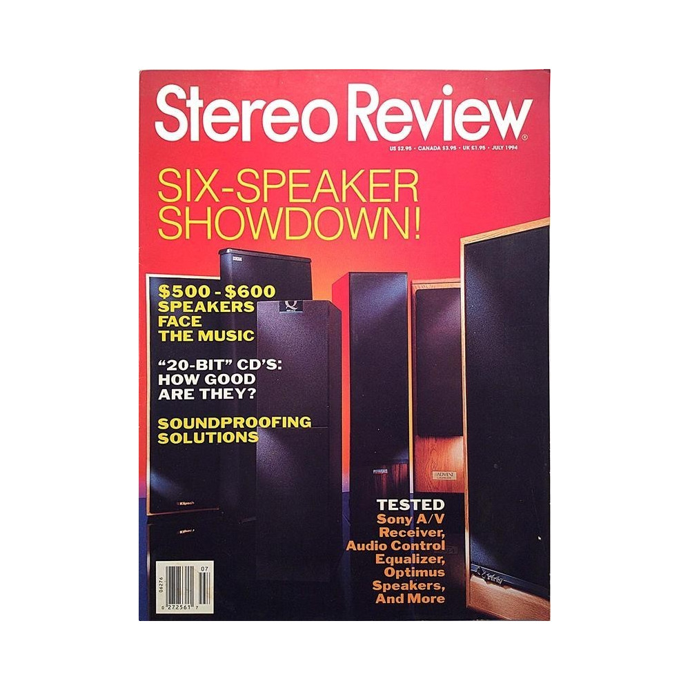 Stereo Review : SIX-Speaker Showdown! - used magazine audio hi-fi