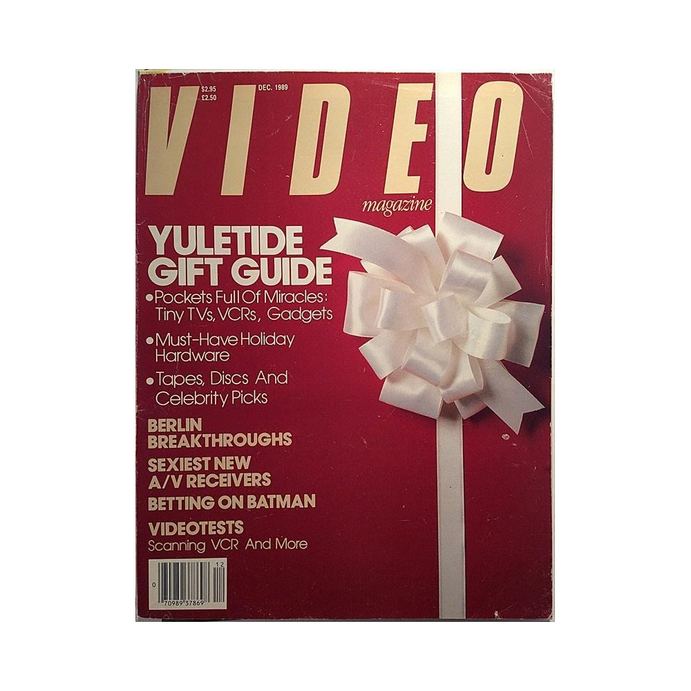 Video magazine of home video 1989 December Yuletide Gift Guide aikakauslehti video