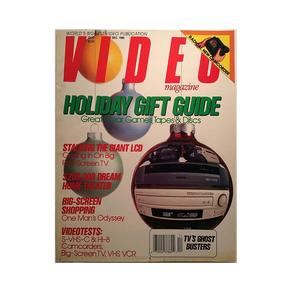 Video magazine of home video 1992  Holiday Gift Guide aikakauslehti video