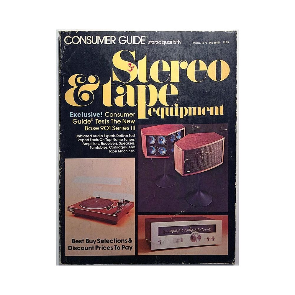 Consumer Guide stereo quarterly 1976 Winter Stereo & Tape equipment, Exclusive! aikakauslehti audio