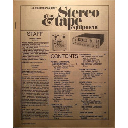Consumer Guide stereo quarterly 1977 Spring Stereo & Tape equipment, New Expanded aikakauslehti audio