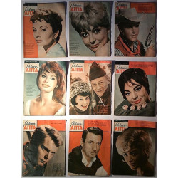 Elokuva-Aitta 1961 N:o 1-12 ja 14-23 22 lehteä, vuodelta -61, puuttuu numero 13 aikakauslehti elokuva