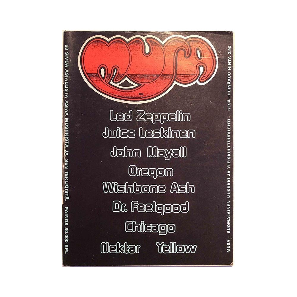 Musa : Led Zeppelin, Juice Leskinen, John Mayall - used magazine