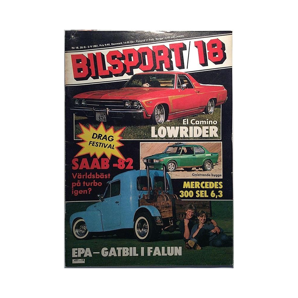Bilsport : El Camino Lowrider, Mercedes 300 SEL 6,3 - begagnade magazine bil