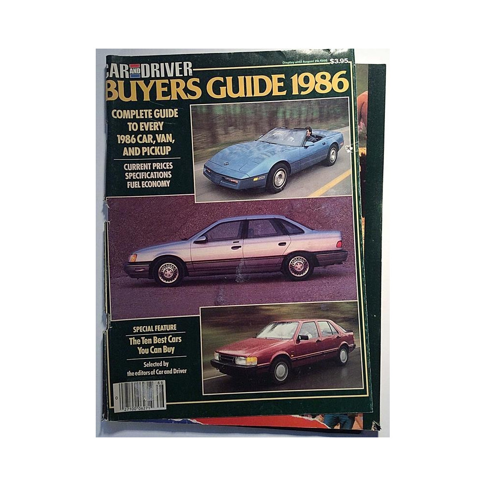 Car and Driver : Buyers Guide 1986 complete guide - begagnade magazine bil