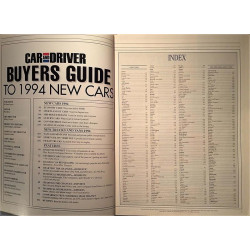 Car and Driver : Buyers Guide ‘94 new cars - begagnade magazine bil