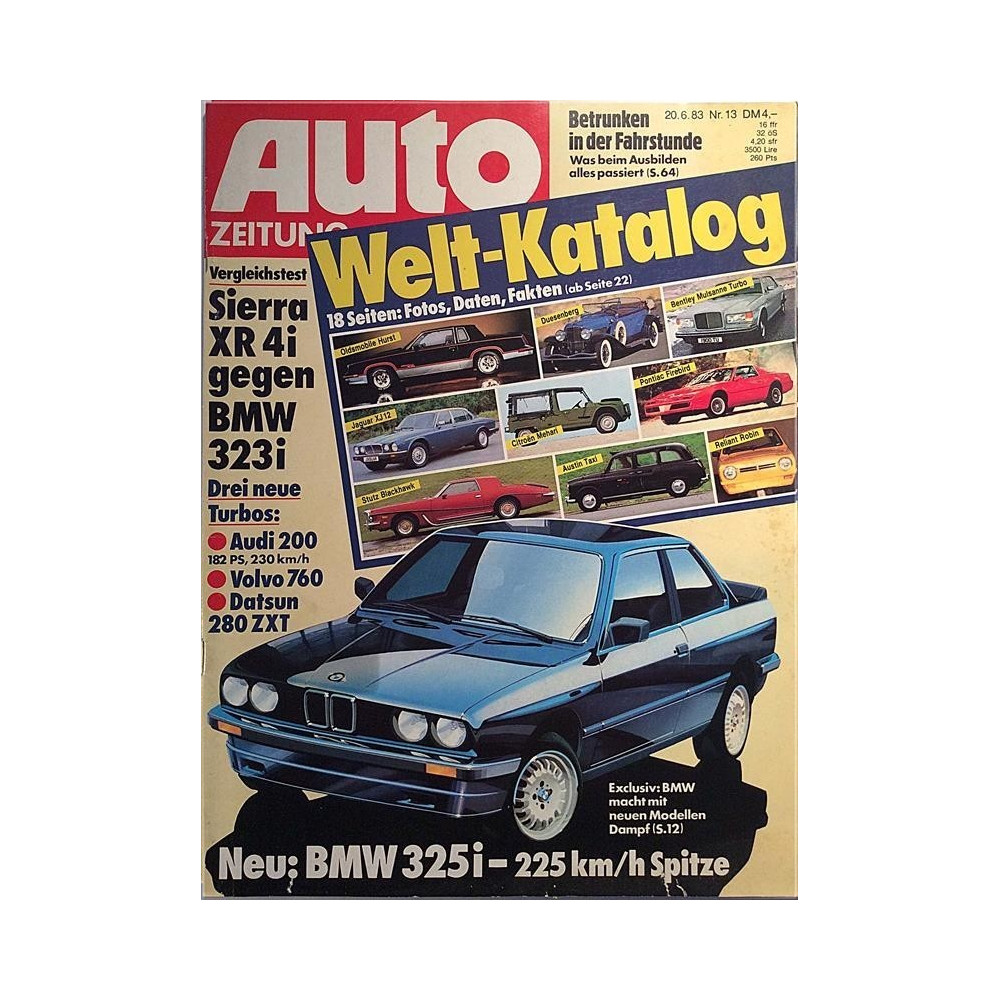 Auto Zeitung : Welt-Katalog 18 Seiten, Sierra Xr 4i, Audi 200 - used magazine car