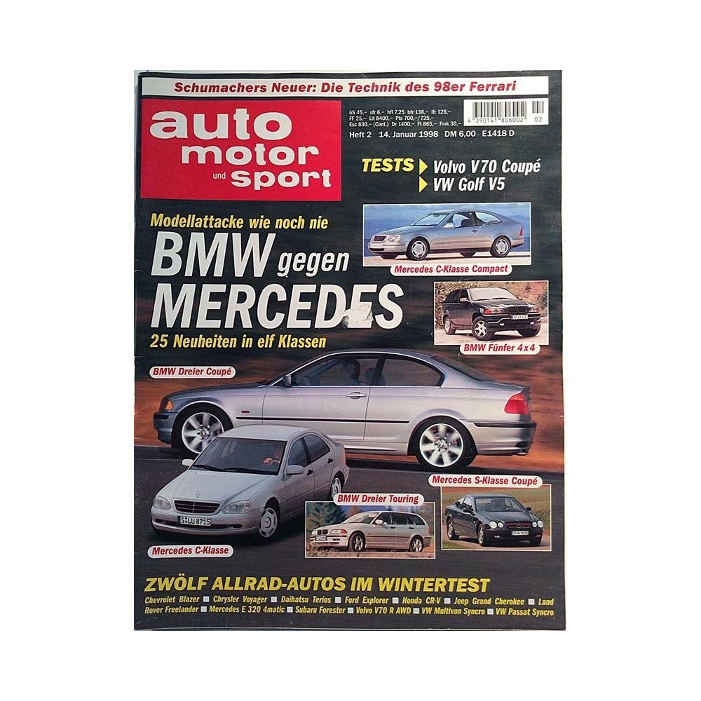 Auto motor und sport : Golf V5, Volvo C70, Aston Martin Vantage - used magazine car