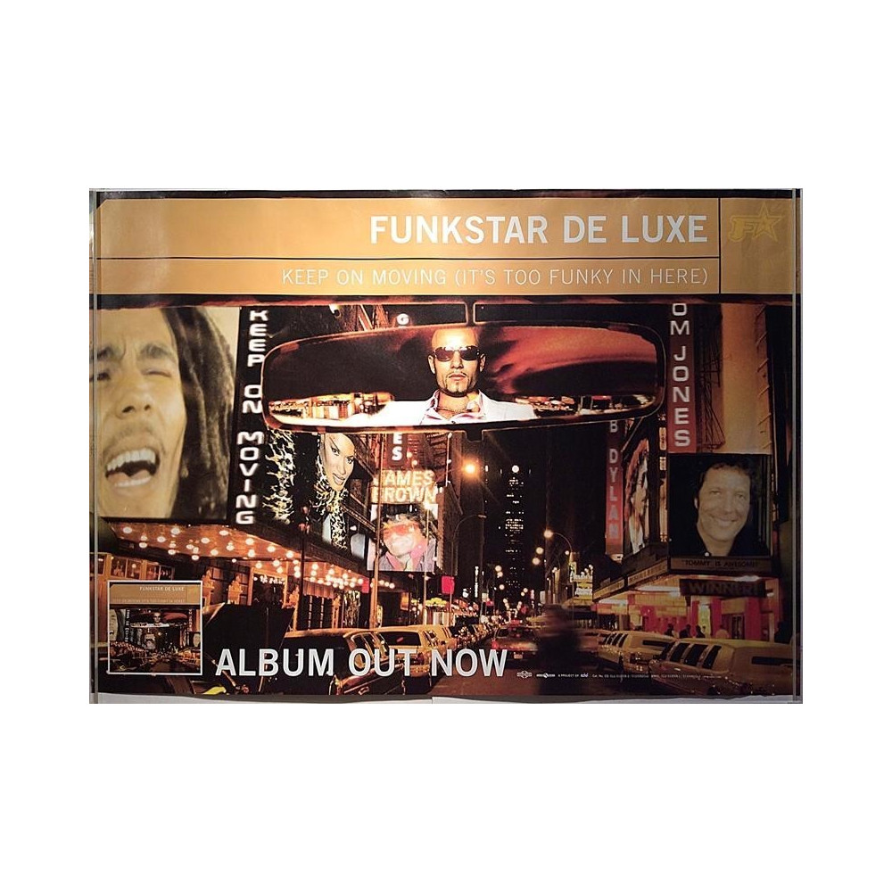 Funkstar De Luxe: Keep On Moving : promojuliste, Album out now 84cm x 59cm - promo juliste