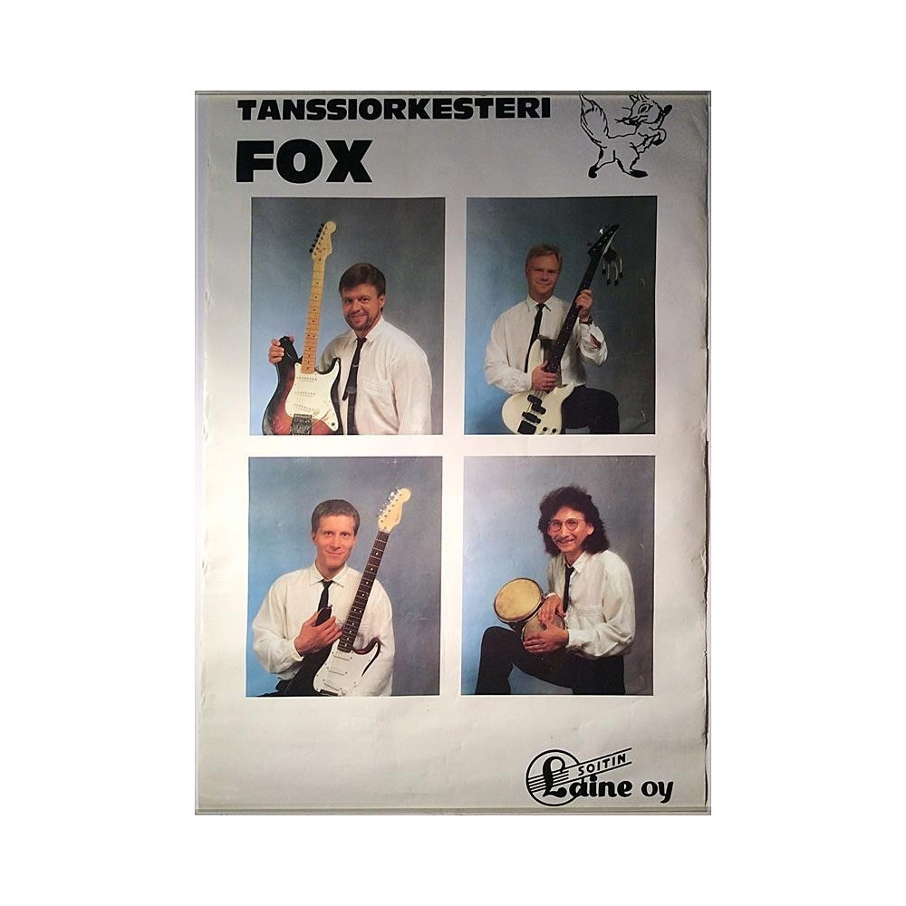 Tanssiorkesteri FOX : juliste 43cm x 62cm tukija Soitin Laine Oy - Begagnat Poster