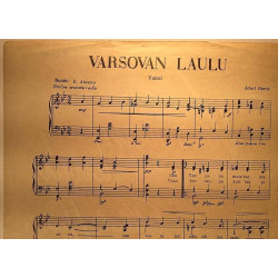 Varsovan laulu valssi : säv. Albert Harris suom.san: E Ainamo - Nuottivihko