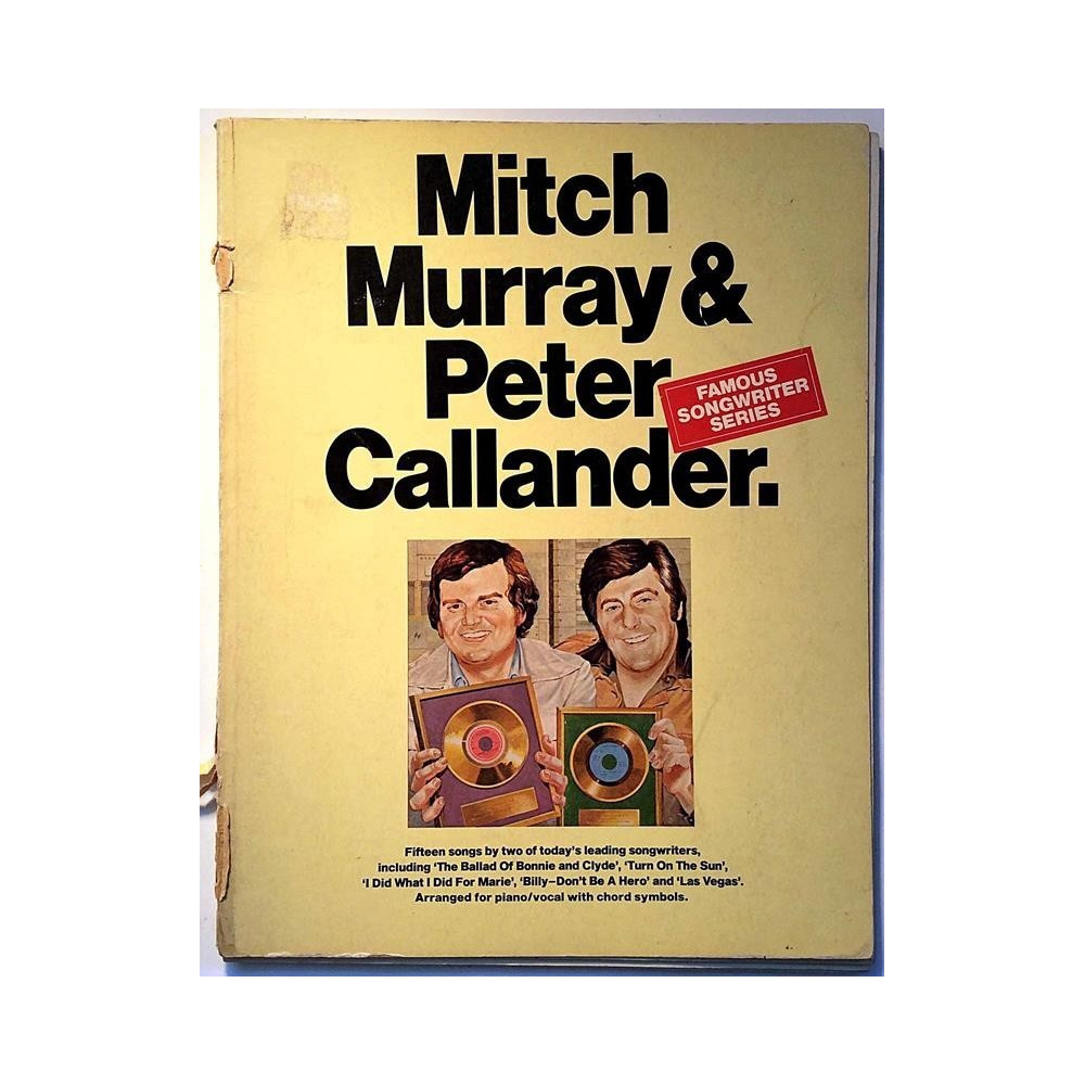 Famous Songwriter Series nuottikirja 1975  Mitch Murray & Peter Callander Noter