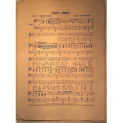 Casey Jones The Brave Engineer 1909  Eddie Newton - T.Lawrence Seibert Sheet music