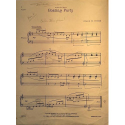 Boating Party piano solo 1959 30378-2 Evakue M. Fisher Sheet music
