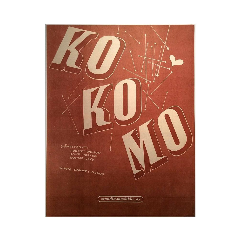 KO KO MO - I love you so 1955 KS 052 levylle laulaneet L.Armstrong ja Gary Crosby Sheet music