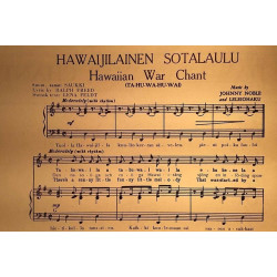 Hawaiian War Chant - Ta-Hu-Wa-Hu-Wai 1954 KS 140 Hawaijilainen sotalaulu nuotti Sheet music