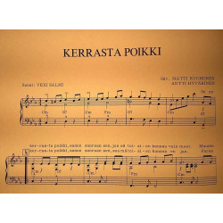 Kerrasta poikki 1979  Säv. Matti Ruohonen-Antti Hyvärinen san. Vexi Salmi Sheet music