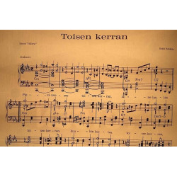 Toisen kerran 1964  sävel: Erkki Rahkola sanat: Hillevi Sheet music